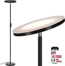  Floor Lamp,30W/2400LM Sky LED Modern Torchiere 3 Color Temperatures Black-Gold