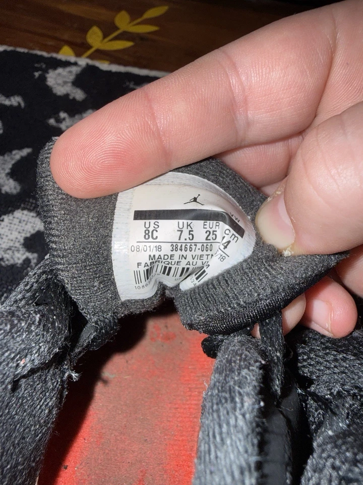 Nike Air Jordan 6 Retro Infrarrojo Negro Talla 8 Niños’s Zapatillas Zapatos Foto 4 de 4