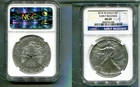 2014 W AMERICAN SILVER EAGLE 1 OUNCE .999 FINE BURNISHED COIN NGC MS69 ER 8166T