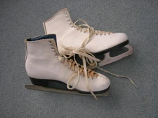White Women's Ice Skates for Christmas Home Decor