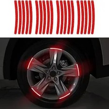 20PCS Reflective Wheel Stripes, Night Safety Warning Tape, Anti-Scr Color: Red