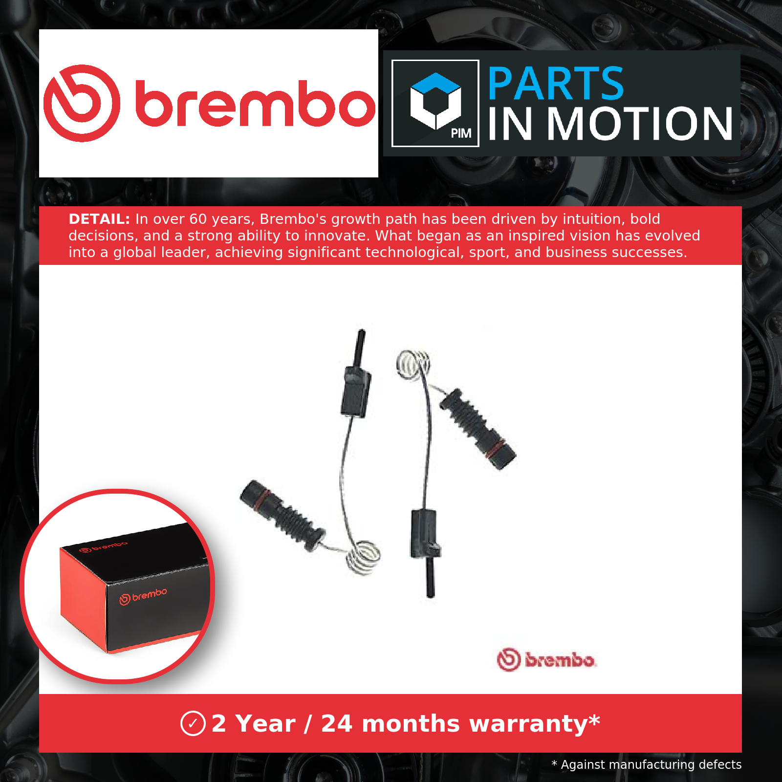 Brake Pad Wear Indicator Sensor A00282 Brembo Warning Contact Wire 2D0919351 New