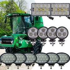 12pcs Led Cab Work Light Set Plug And Play For John Deere Combines W T S Series
