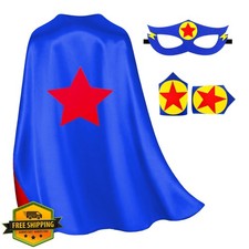 iROLEWIN Kids Superhero Cape Mask Set Boys Girls Dress Up Toy