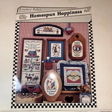 Homespun Happiness Country Folks Cross Stitch Pattern Book Jeremiah Junction