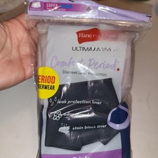 Hanes Comfort Period 2 Boxer Briefs 6/M NEW