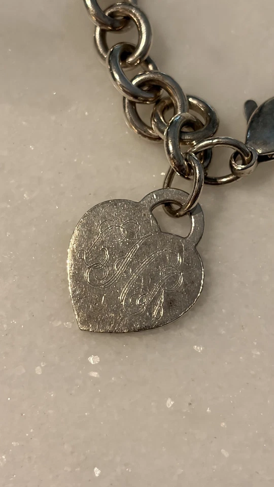 Pulsera Tiffany & Co. Return to Tiffany Heart Tag 7,5 pulgadas con dije S925 mediana Foto 3 de 4