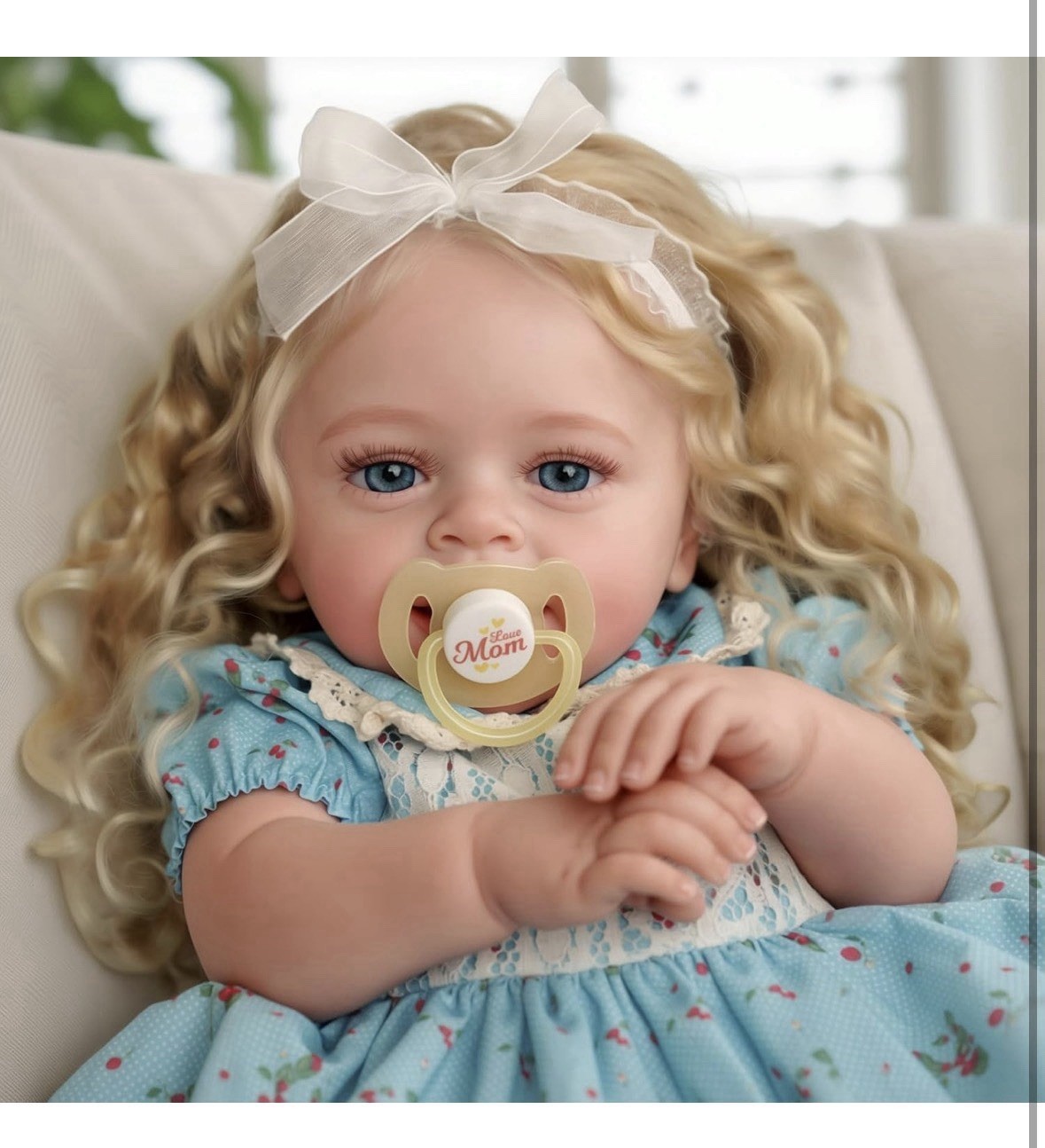 - 18 Inch Realistic-newborn Baby Dolls Blond Girl ...