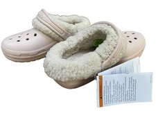 Crocs Classic Blitzen IV Quartz Pink Little Girls Lined Clogs Size US c12 NWT!