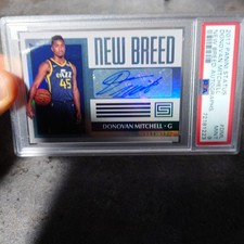 Donovan Mitchell NBA Autograph Card Utah Jazz Rookie 2017 Used. rookie card picture