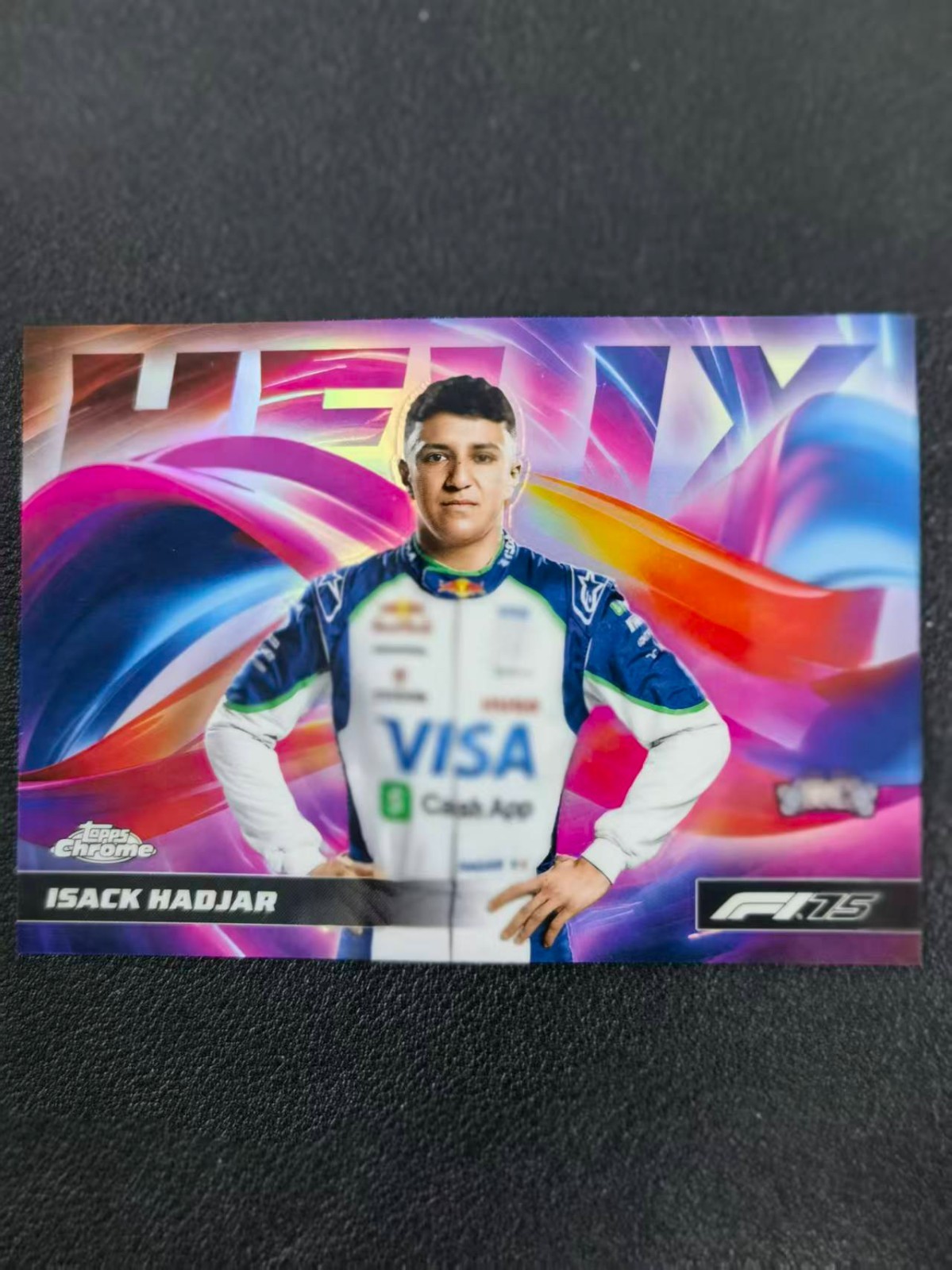 2025 Topps Chrome Formula 1 F1 Isack Hadjar RC Helix SSP #HLX-12 MOMO