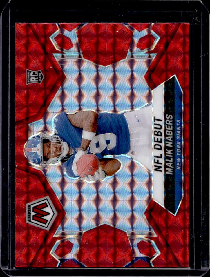 2024 Mosaic Malik Nabers RC Red Prizm Rookie NFL Debut #284 Giants