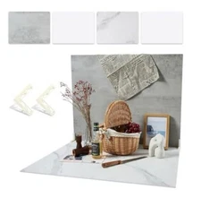 2PCS 24x32 Photo Backdrops - Marble & Gray by BEIYANG