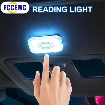 LED Touch Light Mini Wireless Car Interior Lighting Auto Roof Ceiling Reading La