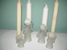 Frosted Glass Angel Candle Holders Set Of 4 - Holiday Lane Vintage Christmas — photo 3