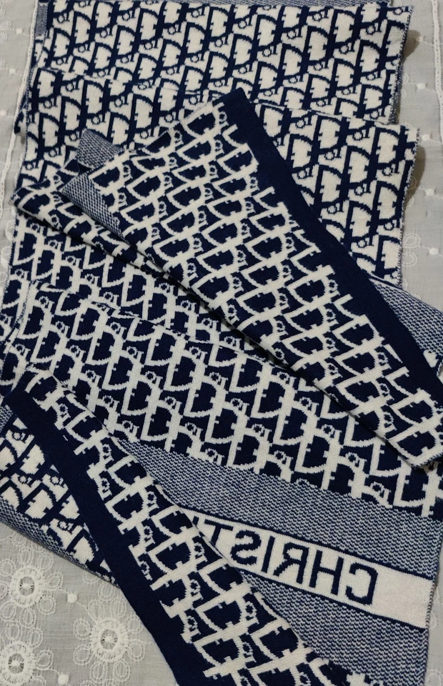 迪奥围巾披肩标志 Stole 多色消声器 Soie 真丝男女通用意大利制造 — 第 3/4 张图片