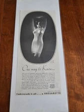 Vassarette Magazine Ad Girdles 1937 Vintage Lingerie Control
