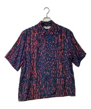 WACKO MARIA Rayon Short Sleeve Shirts L Size Navy x Red From Japan