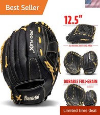 High-Performance 12.5” Baseball Mitt - Right Hand Throw - Cowhide & PVC Hybrid