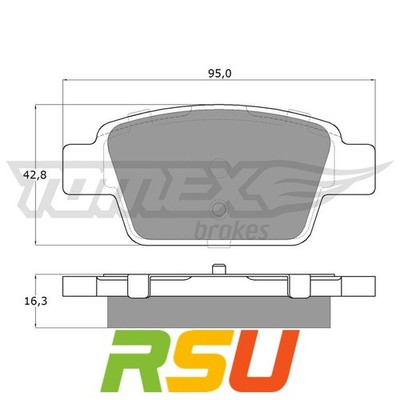 Tomex Brakes Bremsbelagsatz, Scheibenbremse TX 12-51 Fahrzeugtyp PKW;Transporter