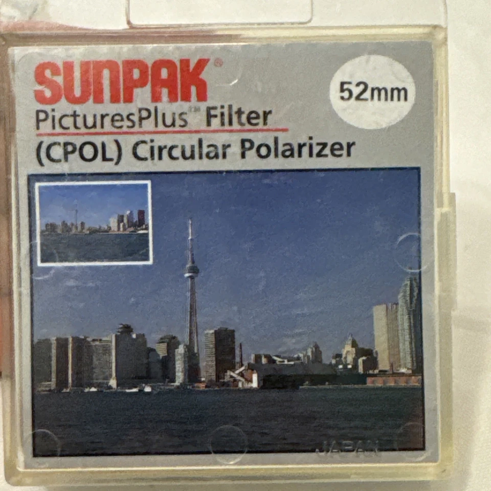 Sunpak PicturesPlus Filters 52mm CPOL Circular Polarizer + UV Haze Sealed NIB - Image 2 of 4