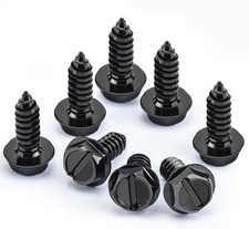 8PCS Premium Stainless Steel License Plate Screws, Rust-Proof Anti-Rattle