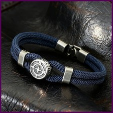 New Compass Bracelet Man Viking Nautical Rope Braslet Bangle Handmade Weaven