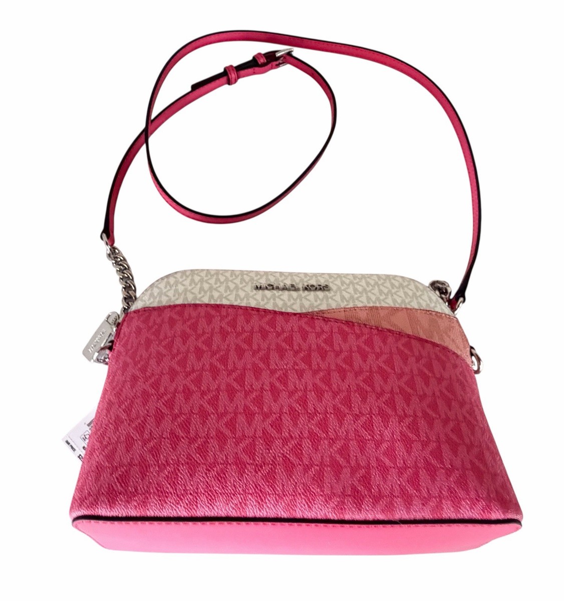 Michael Kors Jet Set Travel Dome Crossbody Bag MK Color-Block