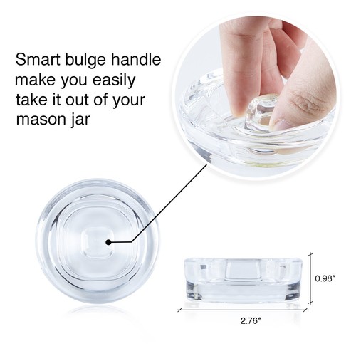 4-Pack of Fermentation Glass Weights with Easy Grip Handle for Wide Mouth Mas... - Picture 3 of 6