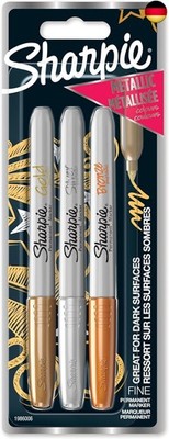 Sharpie Metallic-Permanentmarker | feine Spitze | GoldSilber & Bronze Tinte
