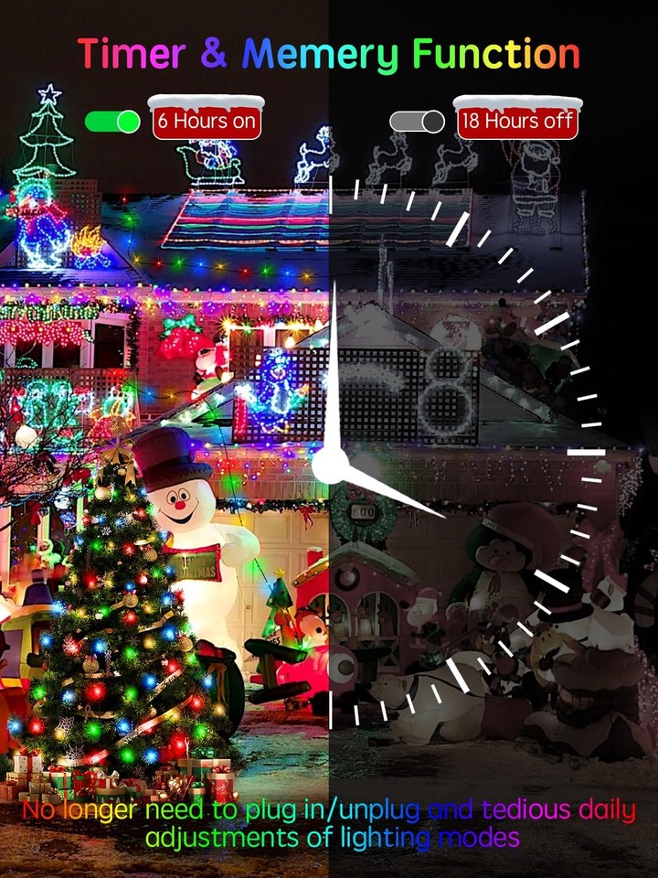 Luci Natale Esterno Batteria,[3 Pezzi]IP65 Stella di Natale Luminosa
