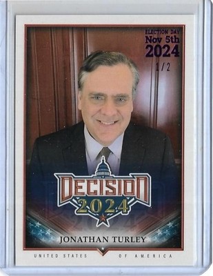 RARE 2024 DECISION ~ JONATHAN TURLEY PURPLE ''ELECTION DAY'' CARD #108 ~ 1/2