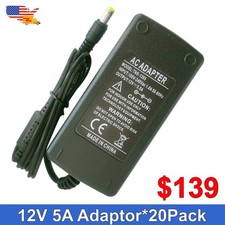 12V 5A Power Supply AC to DC Adapter Transformer 60W for 5050 LED Strip Light