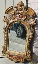 Vintage Belgian Cast Resin 1970 Dragon Head Wall Mirror Vintage Belgian Cast Resin 1970 Dragon Head Wall Mirror