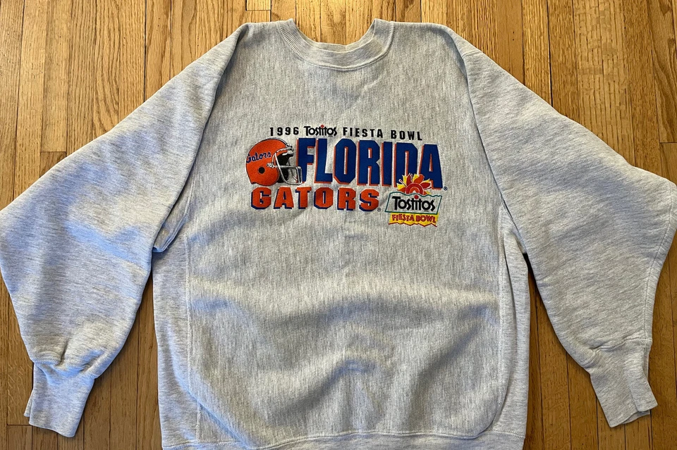De colección 1996 Florida Gators Tostitos Fiesta Bowl tejido inverso campeón para hombre XL Foto 3 de 4