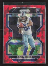 2021 Panini Prizm #371 Simi Fehoko Red Ice RC Dallas Cowboys (X)