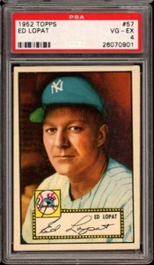 1952 Topps Baseball #57 Ed Lopat PSA 4