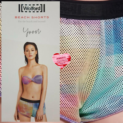 Wolford Yoon Beach Shorts   S small   black / topaz ... Sportliche Beach Shorts