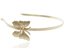 Fashion Golden Tone Royal Sculpted Butterfly Elegant Hair Accessory Head Band