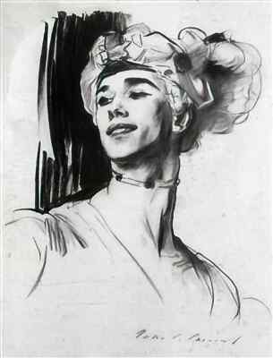 John Singer Sargent A4 Foto vaslav nijinsky in le pavillon d armide 1911