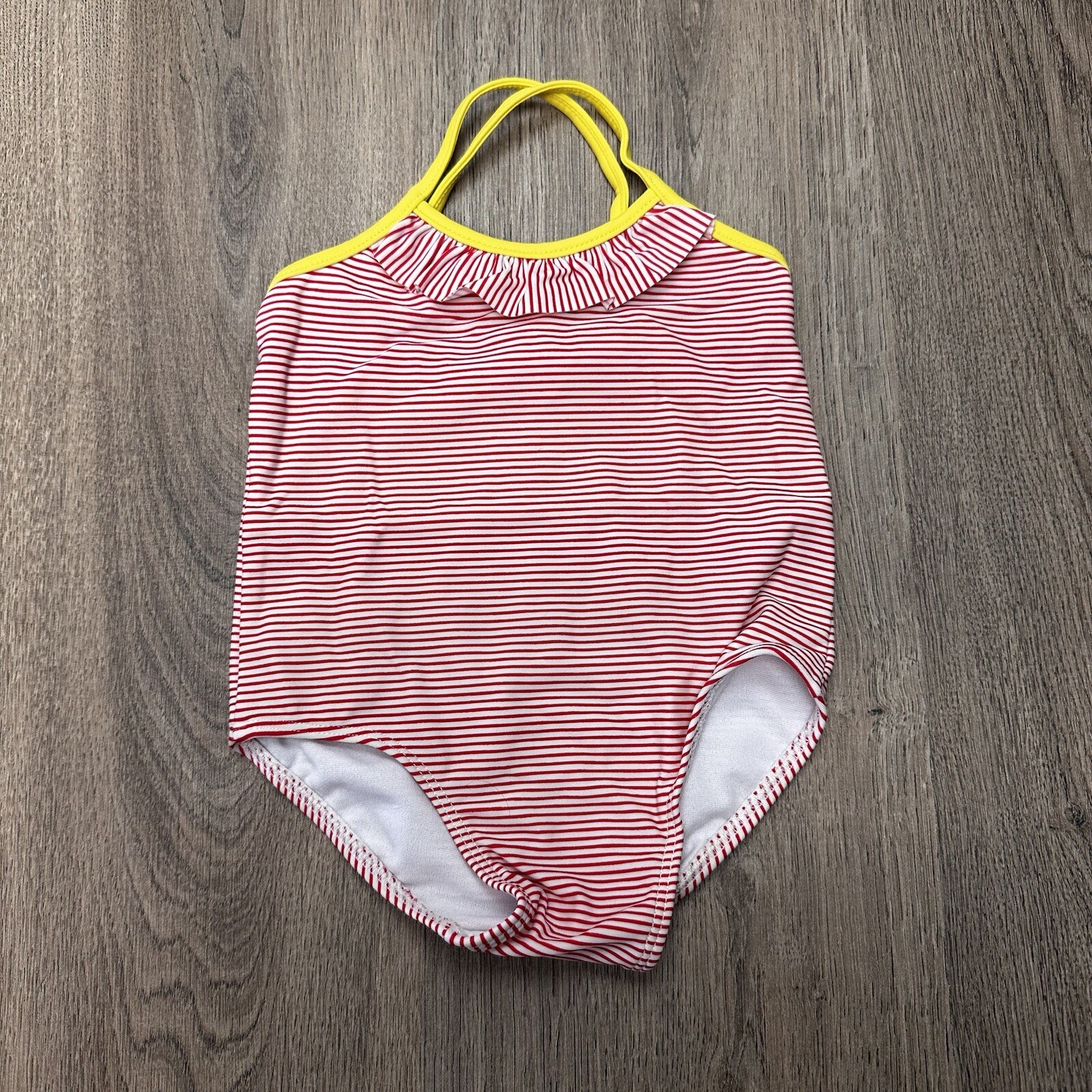Country Road Baby Girl Bathers Sz 612 Months Red White Stripe Retro