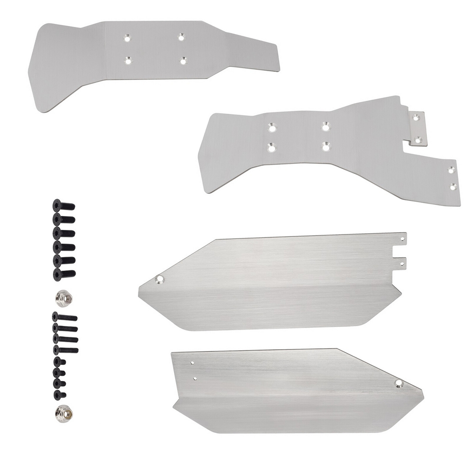 Stainless Steel Chassis Armor Skid Plate For Traxxas Slash 4X4 727 1/10 RC Car H