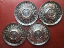 1950s Lyon Lyons Mfg Co. 15 Hubcap Wheel Cover Vintage Antique Set Of Four