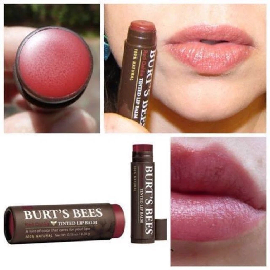 Burt&#039;s Bees Red Dahlia Tinted Lip Balm oz 🐝 | eBay