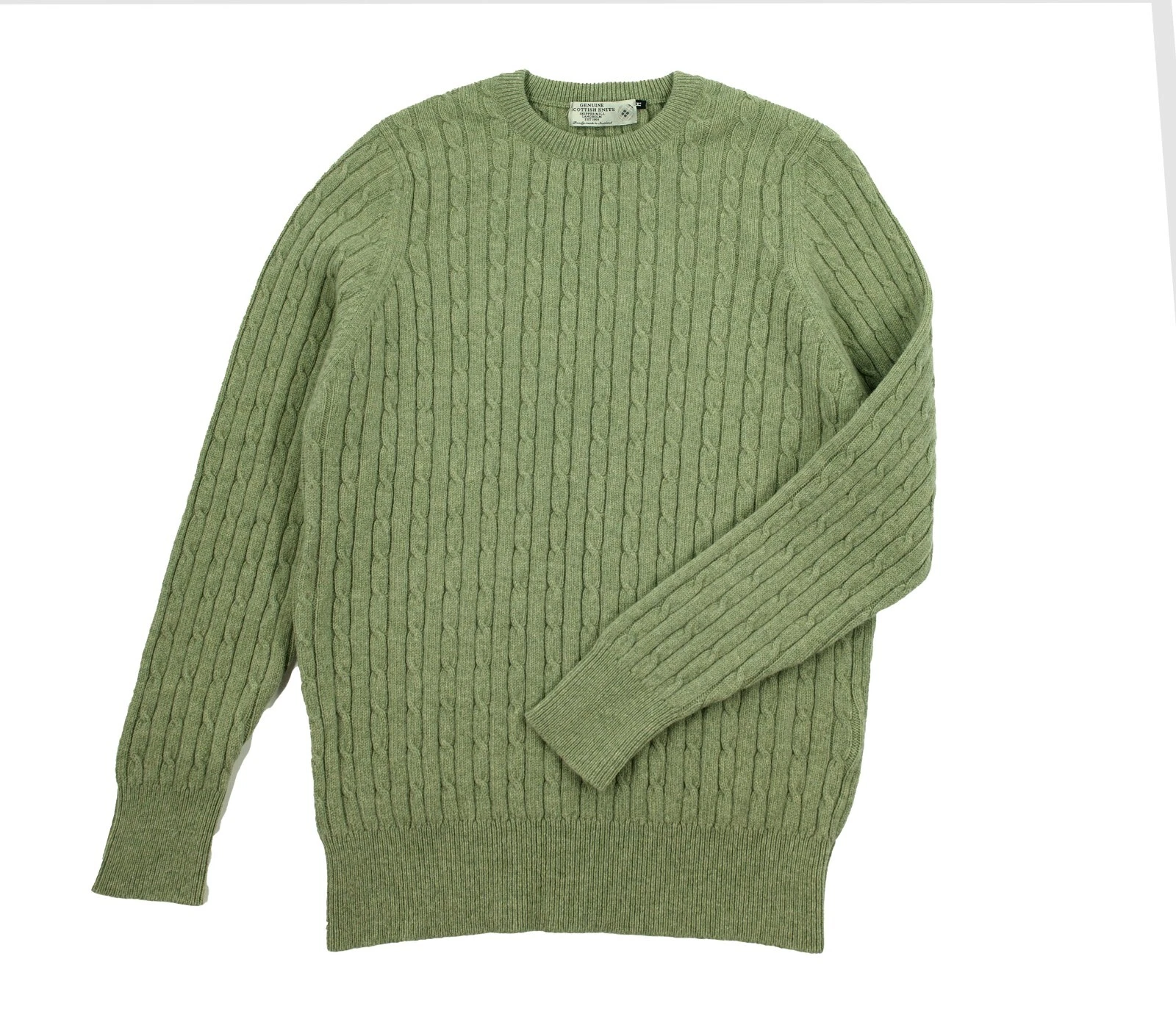 Geelong Lambswool Cable Crew Neck Jumper