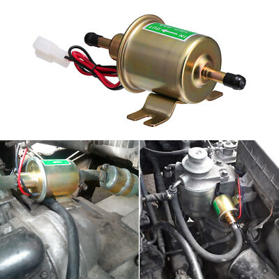 24V Universal 4-7PSI Gas Diesel Inline Low Pressure Electric Fuel Pump HEP-02A