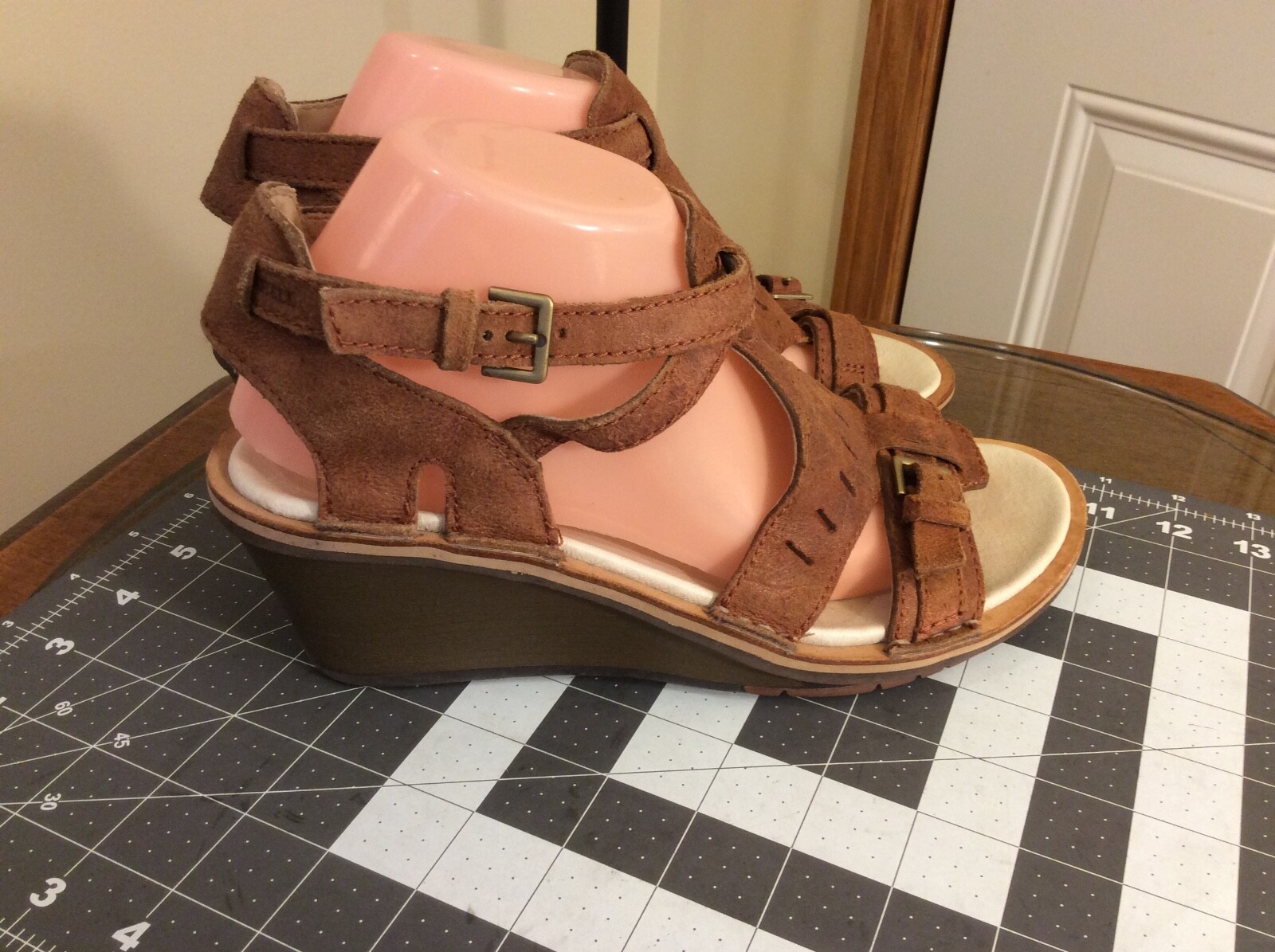 Merrell Sirah Mantello Zeppa Prairie Marrone Sandalo Comfort Taglia US 10 Cinturino