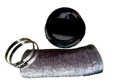 Pinnacle 18-1065 Outside RV Dryer Vent Kit With Damper - Black