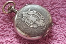 RARE LA VOUGUE SUISSE 0,800 Silver Pocket Watch 1900 - Lovely Lady Model 27mm 