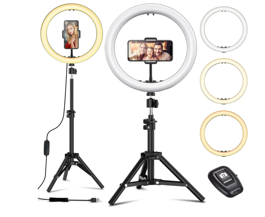 Aro De Luz LED Para Fotografia Maquillaje Para Celular Con Tripode